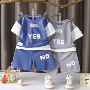 Trẻ Em Mùa Hè Loungewear Bộ Đồ Hai Mảnh Bé Trai Bé Gái Màu Sắc Phù Hợp Với Quần Short Tay Ngắn Thoáng Khí Thoải Mái Phù Hợp Với 80-130 Kích Thước EVOP