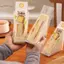 TRTR 100 Chiếc Sandwich Nhựa Paaging Trong Suốt Tam Giác Túi Cho Bánh Mì Mông Túi Sinh Nhật Trang Trí Tiệc Điều Trị VN