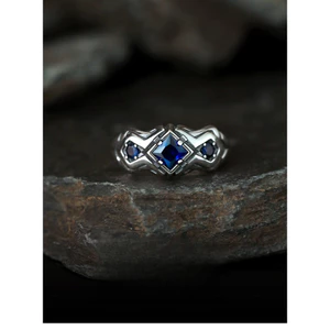 Nhẫn nam đa năng khí chất thời trang sapphire niche độc đáo