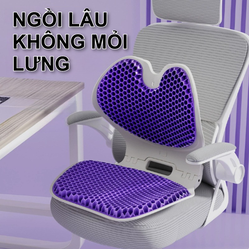Ghế Chỉnh Dáng Công Thái Học Gấp Gọn Cao Cấp, Đệm Silicon Tổ Ong, Hỗ Trợ Xương Sống, Phù Hợp Dân Văn Phòng, Mẹ Bầu