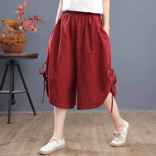 Quần nữ cỡ lớn mùa hè, ống rộng