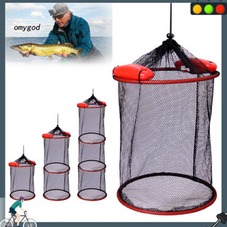OMG Giỏ Cá Di Động Bắt Sống Giá Đỡ Cá Di Động Có Thể Gập Lại Giỏ Cá Nổi 1 / 2 / 3 Lớp Có Thể Gập Lại Lưới Nylon Chịu Lực Cá Sống Để Câu Cá Cho Đông Nam
