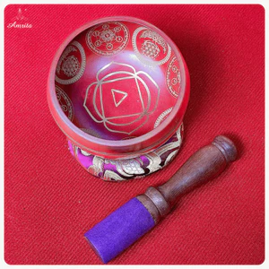 Chuông xoay Nepal 11.3 cm Luân Xa 1 - Chuông 7 luân xa - Chuông thạch anh - - hymalayan chuông xoay - CXNP297
