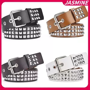 Dây Thắt Lưng Unisex Jasmine với Hạt Vuông, Đinh Tán và Kim Tự Tháp - Style Punk & Gothic