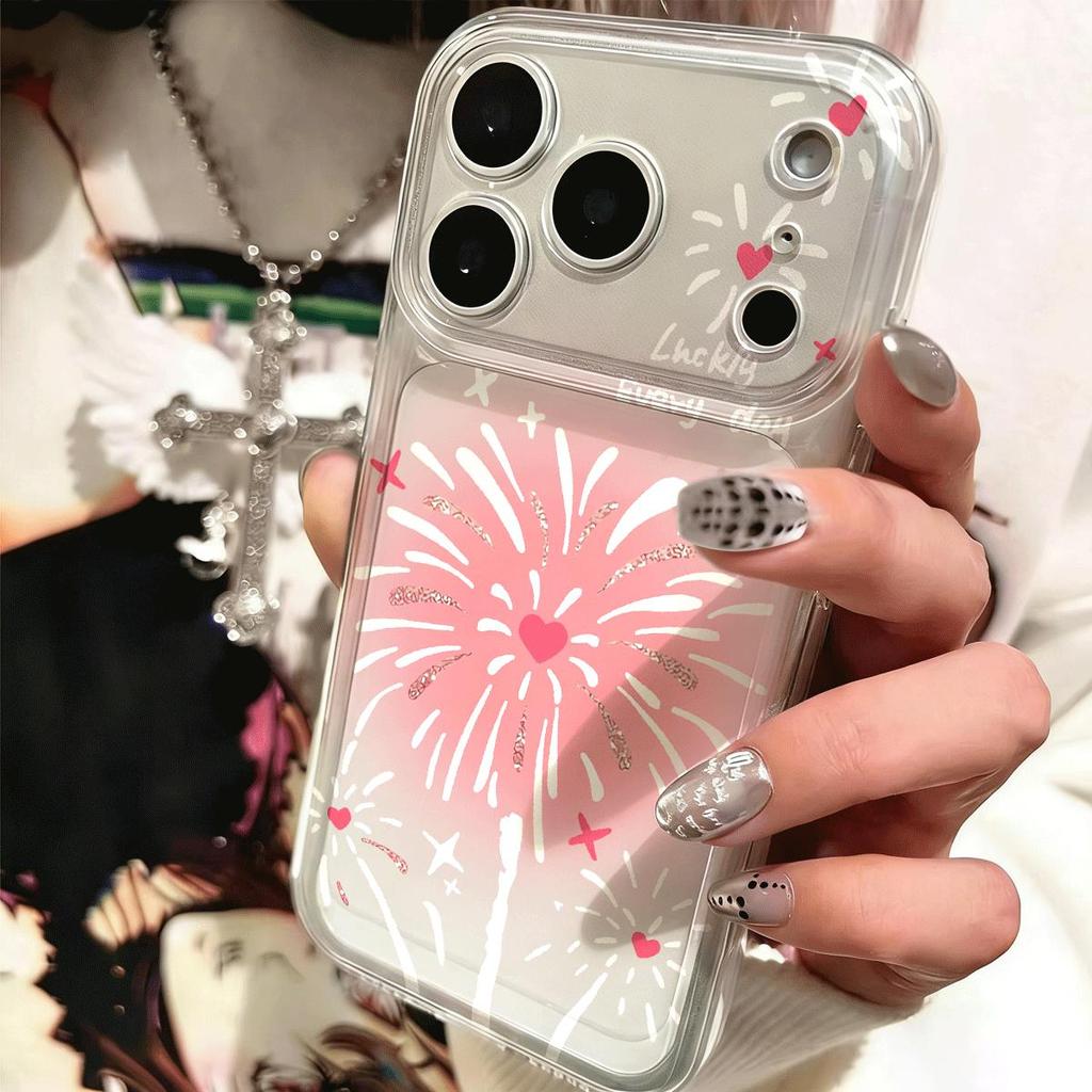 Bột tim pháo hoa cho 16 trường hợp iPhone 17Air Space Case 14 13 11Pro