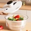Máy khử nước rau củ CODECOVED, Máy quay Salad thoát nước nhanh dung tích lớn, Giỏ đựng nước trái cây xoay bán tự động đa chức năng Rửa rau