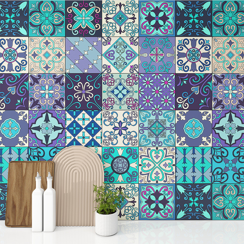 Giấy Dán Tường Bohemian Vintage (Có Sẵn Keo) - Decal Dán Tường & Tủ Gỗ Chống Thấm Nước - Phim Trang Trí Nội Thất Cao Cấp Chống Ẩm Mốc