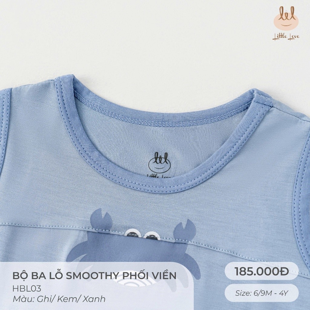 Bộ Ba Lỗ cộc tay Vải Sợi tre [ Siêu Mềm, Mát, Mịn Co Dãn Và Thấm Hút Mồ Hôi Tốt] Size ch bé từ 6M - 4Y (HBL03)
