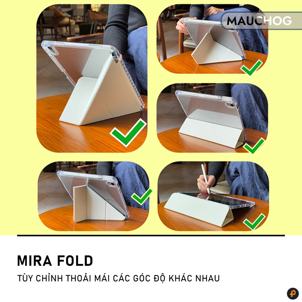 Bao Da iPad Chân Đế Chữ Y Có Khay Đựng Bút Cho iPad Pro M5 M4 M2 M1 Air 7 6 5 4 Gen 11 10 Mini 7 6