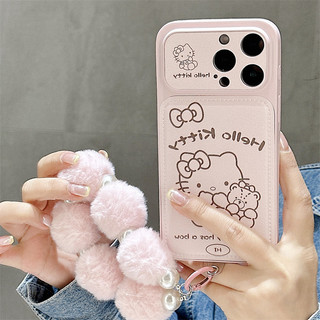 Vòng tay Pink Kitty + cho iphone17 17promax 16promax 15promax 14 / 13 / 15 / 16pro iphone13 vỏ TPU iphone mới chống bụi