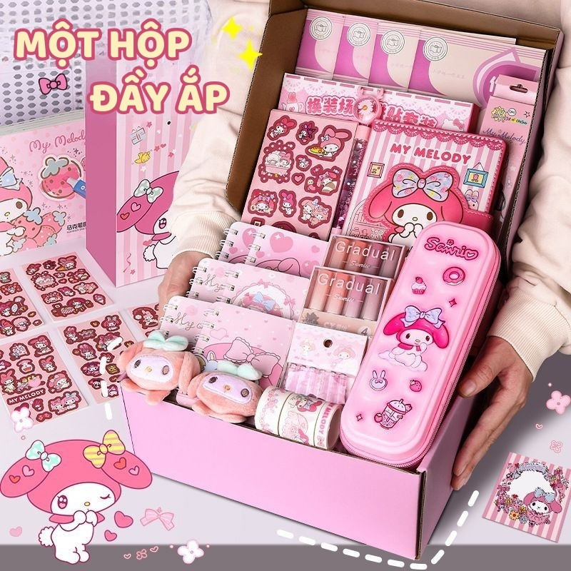 Hộp Quà Văn Phòng Phẩm Dễ Thương Dành - Quà Tặng Hoàn Hảo Gồm Túi Đựng Bút Và Đồ Dùng Học Tập Cao Cấp Cho Học Sinh