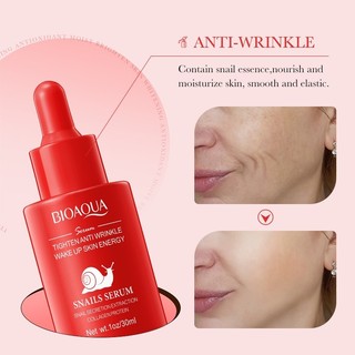 Tinh chất dưỡng ẩm dưỡng ẩm chống nhăn BIOAOUA Snail 30ml