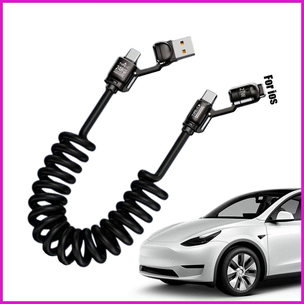 Cáp Sạc Nhanh 4 Trong 1 Sạc Xoay 360 Độ Có Thể Thu Vào Cáp Sạc Điện Thoại Cho Điện Thoại Xe Điện lyuvn