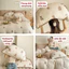 Bộ vỏ chăn ga gối 4 món Vải Double Gauze siêu mềm Memminbedding luxury họa tiết gấu được thêu tỉ mỉ