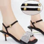 1-4 Cặp Thiết kế khóa mắt cá chân hoặc gót chân 2 trong 1, Dây đeo gót chân chống trượt có thể điều chỉnh cho Xăng đan cao gót, Màu đen trong suốt, Snaps kim loại vừa vặn an toàn, Không cần dụng cụ thoải mái