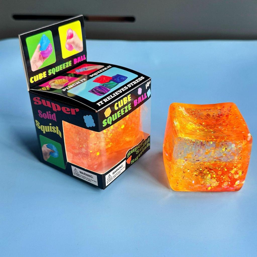 Mới Schylling Needoh Long Lanh Nice Cube Cảm Giác Fidget Giảm Căng Thẳng Squishy Cube Chống Lo Âu Bóp Đồ Chơi saixit2vn