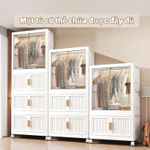 Tủ Quần Áo Trẻ Em 55cm, Tủ Nhựa Đa Năng Không Lắp Ráp - Đựng Đồ Cho Bé Sơ Sinh, Tủ Nhỏ Gọn Gia Đình, Hộp Lưu Trữ Quần Áo — ảnh 2