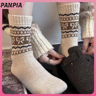 Sos Giữa Bắp Chân Họa Tiết Fair Isle Phong Cách Cổ Điển, Hoàn Hảo Cho Giày Bốt