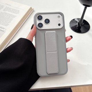Ốp lưng iPhone kèm giá đỡ kiêm dây đeo tay chống sốc chống vân tay cho iPhone 13 14 15 16 17 Pro Max