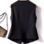 Áo Vest Classic Không Tay Màu Đen Cho Phụ Nữ Thu Đông