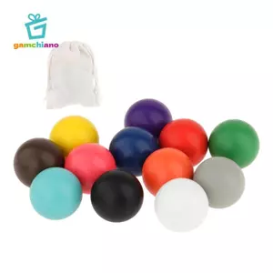 Gamchiano 12 Miếng Đồ Chơi Bóng Gỗ Đồ Chơi Học Tập Sớm Đường Kính 4cm Khối Xây Dựng
