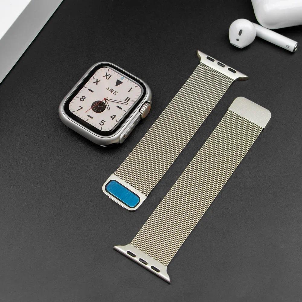 Dây đeo kim loại + vỏ TPU cho Apple Watch Series11 / 10 42mm 46mm 9 8 7 6 SE 41mm 40mm 44mm 45mm