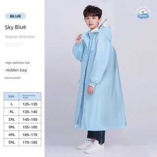 🔥 Bảo Vệ Toàn Thân 🔥 ngoài trời Đi Xe Đạp Trẻ Em Áo Mưa Junior Học Sinh Áo Mưa Trẻ Em Dáng Dài 2026 Trong Kho có hàng sẵn ✾Học sinh tiểu học và trung học có túi đựng áo mưa bé trai❥