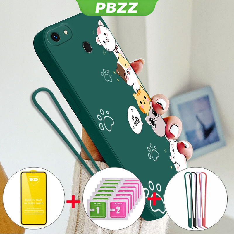 FOR ốp lưng Ốp cho OPPO F5 Oppo F7 Ốp điện thoại Ốp mềm Ốp silicon lỏng bảo vệ chống sốc thiết kế mới Mèo hoạt hình thẩm mỹ với màng mềm 9D ytmdzmm01