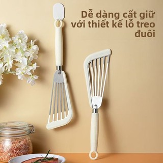 Thực Phẩm Silicon Inox Bướm Thìa Hộ Gia Đình Nấu Ăn Nhà Bếp Omelette Lọc Dầu Chịu Nhiệt Độ Cao Chống Cháy Silicon Thìa