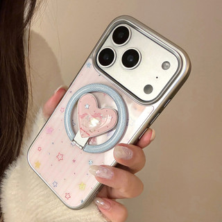 [Sheren] Ốp điện thoại Pink Star Dot Thích hợp cho i17 16 15 14 13 12 11 pro max Vỏ bảo vệ chống sốc