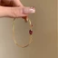 Phong Cách Tối Giản Mắt Ngựa Kim Cương Ruby Rắn Xương Vòng Tay Nữ Giọt Nước Zircon Vòng Tay Phù Hợp Với Một Mảnh Giao Hàng