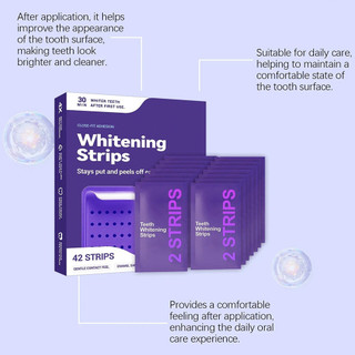DR.DENT Purple Teeth Whitening Strips 42 Count