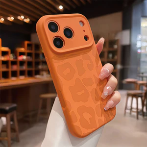 Ốp điện thoại in họa tiết da báo đầy màu sắc cho iPhone 17 Pro Max 12 13 14 15 16 pro max Bao gồm bảo vệ ống kính máy ảnh vỏ mềm Vỏ bảo vệ vỏ điện thoại