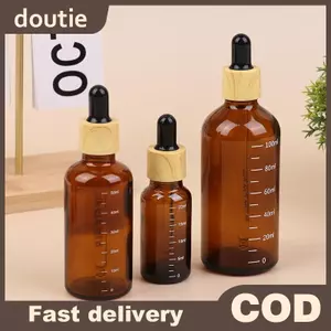 Doutie 5ml-100ml Chai nhỏ giọt có quy mô Thuốc thử Giọt mắt Kính màu hổ phách Hương liệu Chai pipet lỏng Chai có thể đổ lại Du lịch VN
