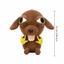 Mặt dây chuyền sang trọng BRABRAA Chihuahua, Móc khóa động vật nhồi bông mềm 10cm, Hip Hop dễ thương với chuỗi hạt treo túi trang trí quyến rũ