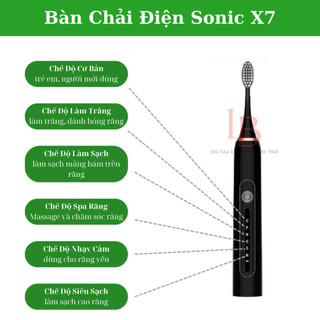 Bàn Chải Đánh Răng Điện X7 Cảm Biến Áp Suất Thông Minh, Chăm Sóc Nướu Nhạy Cảm, Giảm Chảy Máu Nướu Hiệu Quả
