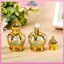 MYPANDA 15ml Chai lăn hình vương miện vàng đóng chai nước hoa du lịch di động Mạ điện chạm khắc chai rỗng.