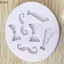 QIUWU Silicone Râu ria mép Nơ Dây Fondant Khuôn Bánh Sugarcraft Khuôn Socola .