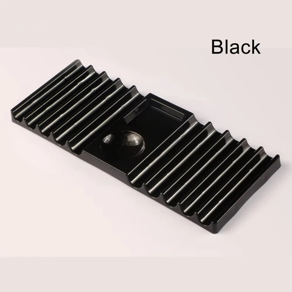 Giá đỡ dạng kép FLAZEA, có bảng màu Giá đỡ bút nhựa đa năng, Giá đỡ bàn chải móng tay 10 ngăn di động Màn hình bàn chải Gel UV