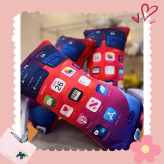 Gối Bông Hình Điện Thoại 3D iP 17 Cao Cấp-Gối Ôm Thú Nhồi Bông Siêu Mềm Mịn Cute Decor Phòng 27-70cm