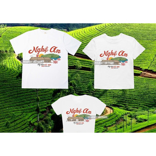Áo thun Nghệ An Du lịch Việt Nam chất thun cotton 250gsm, from oversize và babytee