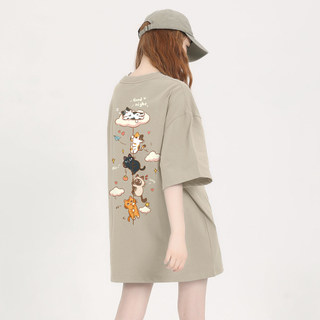 HIIXIIVI Mùa Hè Phong Cách Hàn Quốc Nữ Rời Thường Ngày 100% Cotton Áo Thun Nữ Tay Ngắn Unisex Rời Plus Kích Thước Tee Đồ Họa In Hình Áo