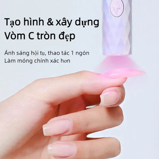【BabyJoy】Đèn sấy gel mini cầm tay tích điện,UV tập trung khô nhanh 8s, sạc USB tiện lợi,phù hợp làm móng tại nhà