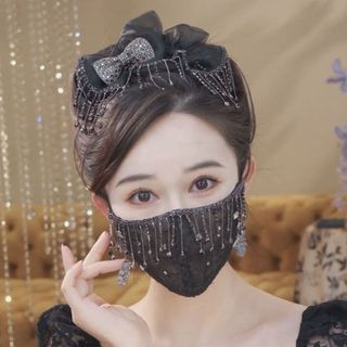 Mặt nạ chống nắng tua rua ren | Tấm che mặt tua dài giặt được