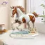 HFTOY 2D Flat Acrylic Họa Tiết Ngựa Tượng Trang Trí Để Bàn Cho Phòng Ngủ Phòng Khách Văn Phòng, Biểu Tượng Của Sự Giàu Có Và Thịnh Vượng ~