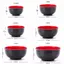 Bát Melamine CATMALLER88, Hộp Đựng Thực Phẩm Sứ Giả Màu Đỏ Đen, Dụng Cụ Chống Rơi Thiết Kế Không Thể Phá Vỡ Bát Canh Phong Cách Nhật Bản