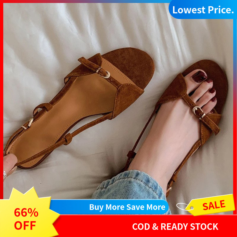 Vintage OneStrap Flat Sandals dành cho nữ Thiết kế độc đáo OpenToe Kỳ nghỉ phong cách La Mã thông thường