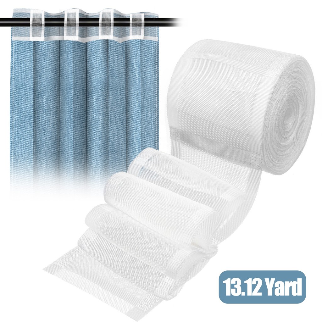 12 M Trắng Nylon Rèm Xếp Ly Băng Thanh Túi May Phụ Kiện DIY Rèm