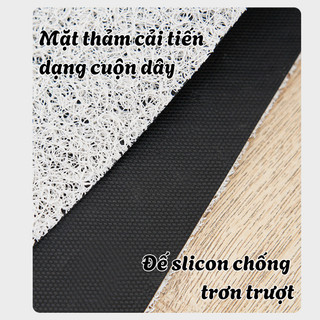 Thảm Lau Chân Cửa Ra Vào Chất Liệu Vòng Dây Cuộn Cải Tiến MAISON, Thảm Dày Dặn Chống Bụi Bẩn, Chống Trượt Cao Cấp