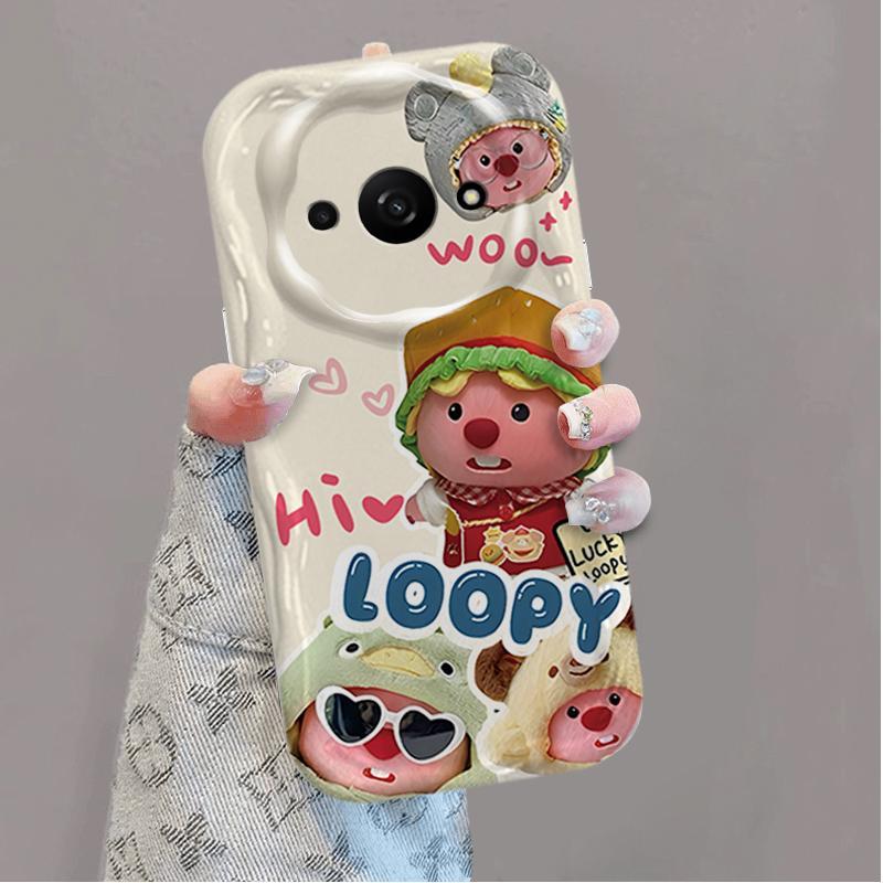 Ốp Silicon Hoạt Hình Cho Redmi A3 / POCO C61 4G 3D Bé Gái Vỏ Điện Thoại Mềm Loopy Chống Sốc Ốp Lưng